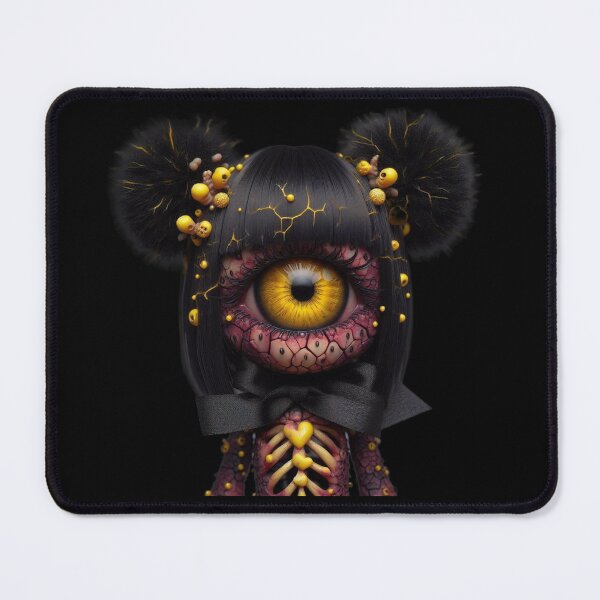 Item preview, Gothic Cyclops Doll with Yellow Heart Skeleton designed and sold by LujziWorld.