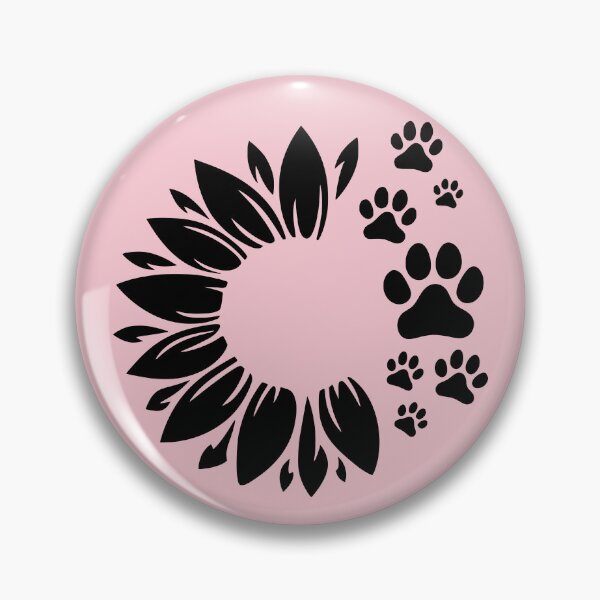 Item preview, Black Sunflower Paw Print Pet Memorial designed and sold by Corvoria.
