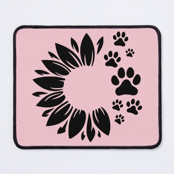 Item preview, Black Sunflower Paw Print Pet Memorial designed and sold by Corvoria.