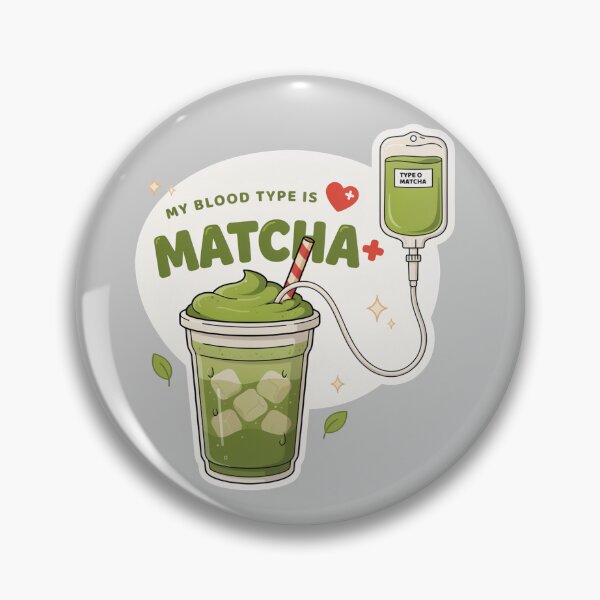Item preview, Matcha Positive Blood Type – Funny Matcha Lover Iced Matcha Latte Design designed and sold by ArcticFoxStudio.