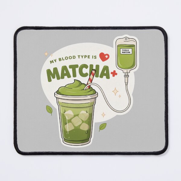 Item preview, Matcha Positive Blood Type – Funny Matcha Lover Iced Matcha Latte Design designed and sold by ArcticFoxStudio.