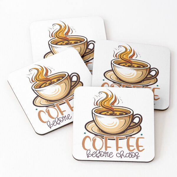 Item preview, Coffee Before Chaos | Sticker designed and sold by animenosekaiii.