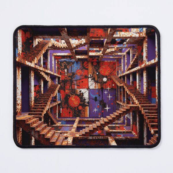 Item preview, cosmic noise labyrinth rust corrosion colorful geometric abstract design designed and sold by SmashingDeals.