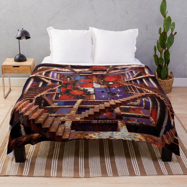 Item preview, cosmic noise labyrinth rust corrosion colorful geometric abstract design designed and sold by SmashingDeals.