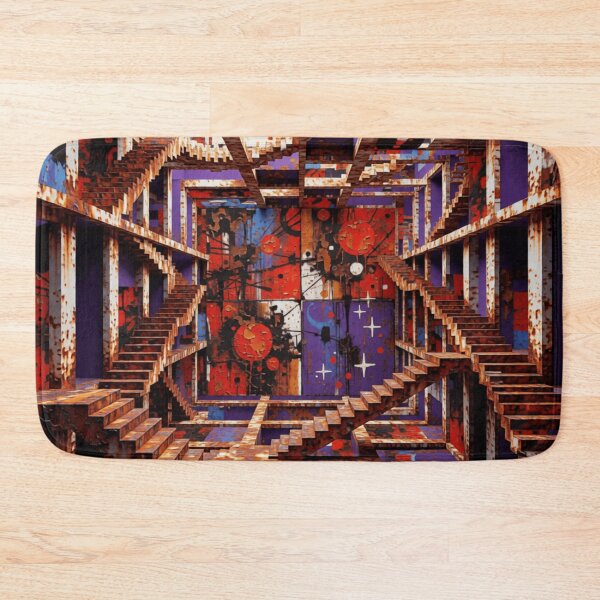 Item preview, cosmic noise labyrinth rust corrosion colorful geometric abstract design designed and sold by SmashingDeals.
