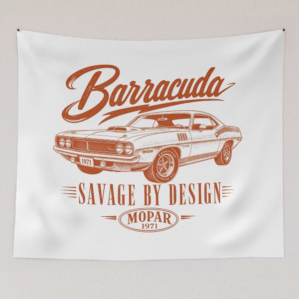 Item preview, Plymouth Barracuda 1971 Cuda Mopar Muscle Car Print designed and sold by NullSpacePrints.