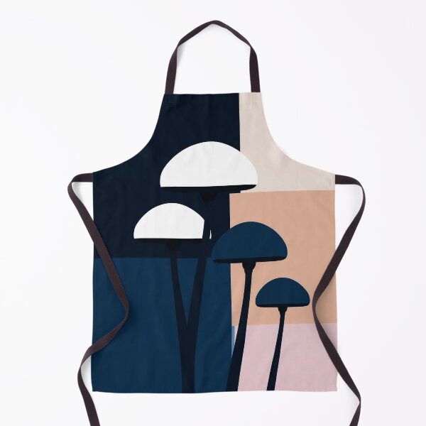 Item preview, Minimalist mushrooms on blue designed and sold by uunaa.