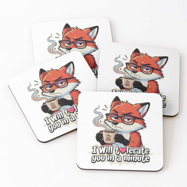 Item preview, Grumpy Fox Coffee Tolerance Minute Design designed and sold by TshirtsOnline-.