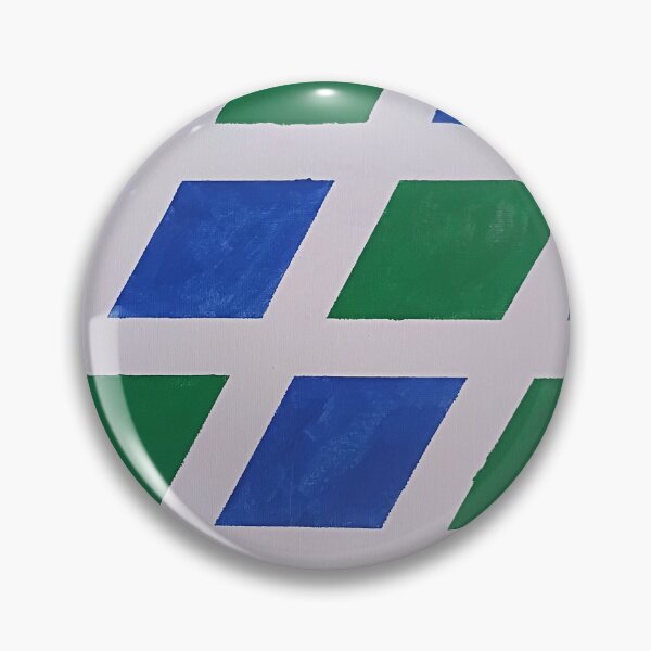Item preview, Blue and Green Geometric Grid Painting designed and sold by ArtbyAudrey412.