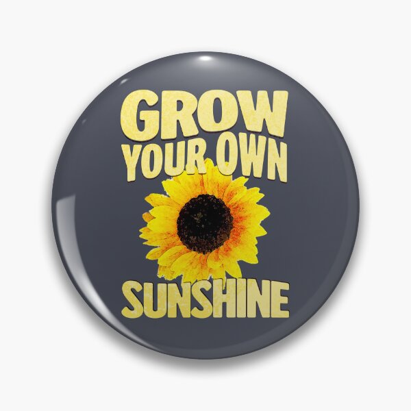 Item preview, Sunflower Grow Your Own Sunshine Retro Floral Graphic designed and sold by bloom&trowel.