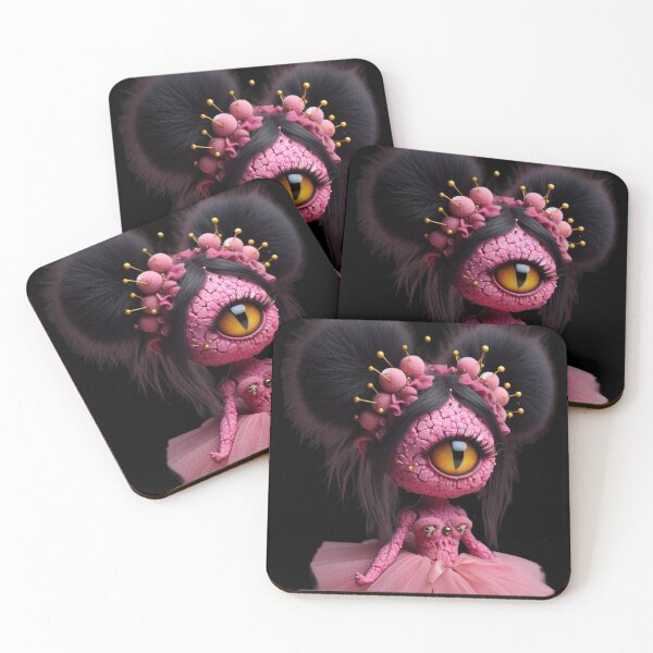Item preview, Pink Macabre Cyclops Ballerina with Pincushion Hair designed and sold by LujziWorld.