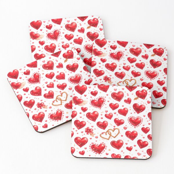 Item preview, Romantic Red Hearts and Cupid Arrows Seamless Pattern designed and sold by Seculinator.