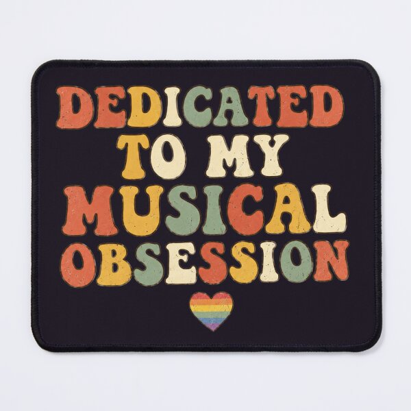 Item preview, Dedicated to My Musical Obsession – Bold Retro Typography with Rainbow Heart designed and sold by Fangtasia77.