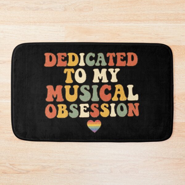 Item preview, Dedicated to My Musical Obsession – Bold Retro Typography with Rainbow Heart designed and sold by Fangtasia77.