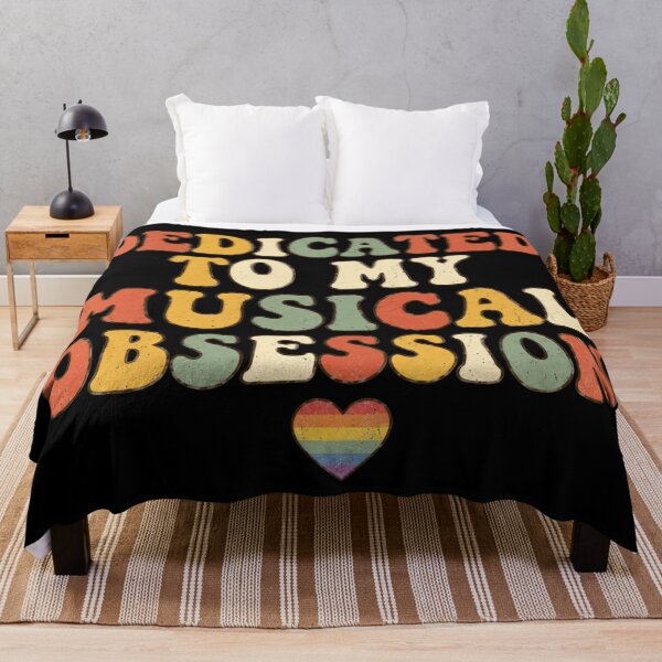 Item preview, Dedicated to My Musical Obsession – Bold Retro Typography with Rainbow Heart designed and sold by Fangtasia77.
