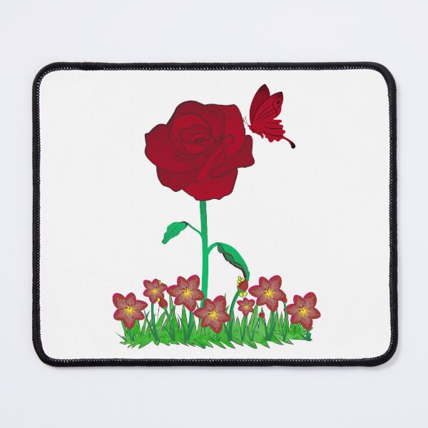 Item preview, Red Rose Flower and Butterfly Magic Garden Spring Blossom Aesthetic designed and sold by vibecraft_studio2.
