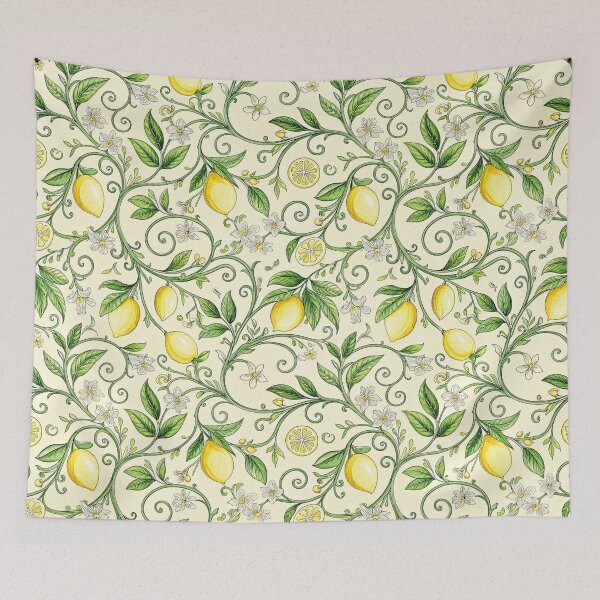Item preview, Lemon Daisy Cottagecore Gingham Pattern designed and sold by Petal & Pattern Co.
