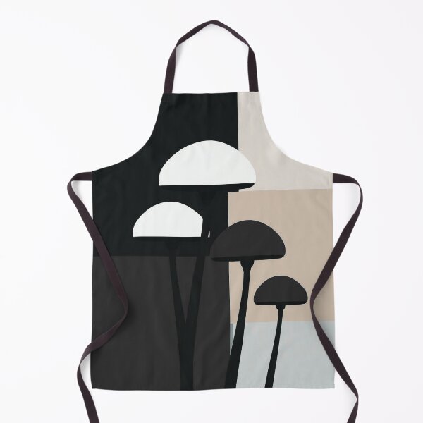 Item preview, Minimalist mushrooms on black designed and sold by uunaa.