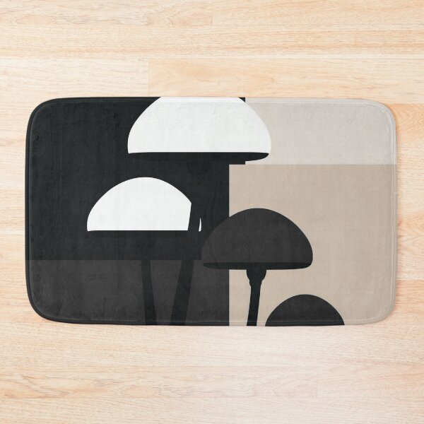 Item preview, Minimalist mushrooms on black designed and sold by uunaa.