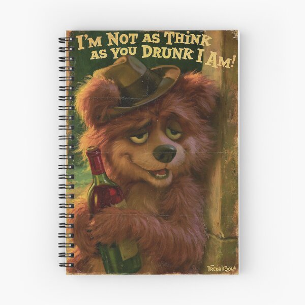 Item preview, Drunk Bear in Hat Vintage Funny Drinking Poster designed and sold by Piotrek0001.