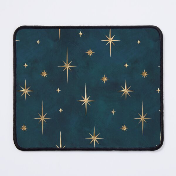 Item preview, Fabric in Celestial Night Sky Gold Star Dark Blue designed and sold by lauragraves.