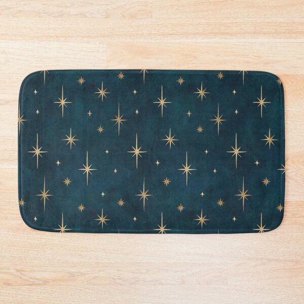 Item preview, Fabric in Celestial Night Sky Gold Star Dark Blue designed and sold by lauragraves.