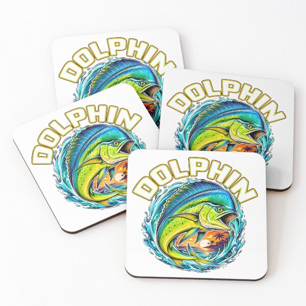 Item preview, Vibrant Retro Bull Mahi-Mahi Fishing Design designed and sold by castillomiami.