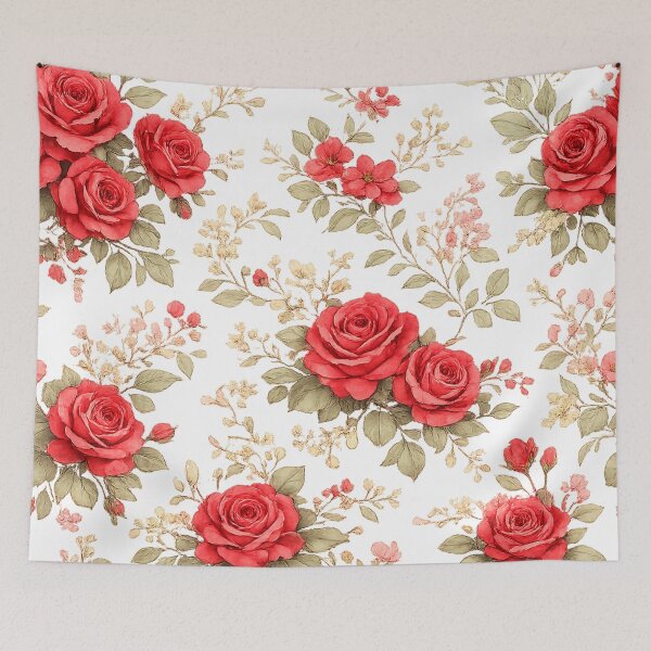 Item preview, Romantic Red Roses Valentine Botanical Seamless Pattern designed and sold by Seculinator.