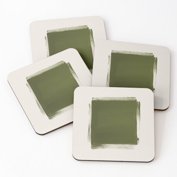 Item preview, Olive Green Minimalistic Modern Abstract Art designed and sold by NicoleYoungStudio.