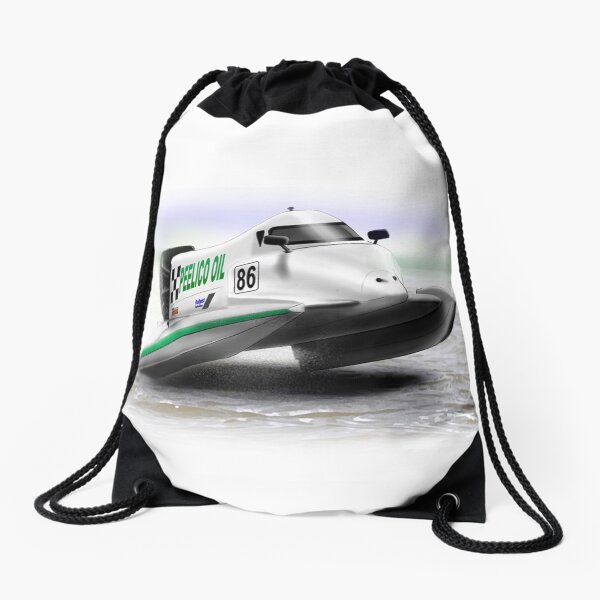 Power Boat Racer Drawstring Bag