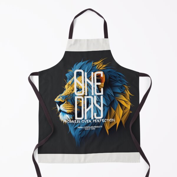 Item preview, One Day – Progress Over Perfection | Geometric Lion Motivation designed and sold by RushVibeWear.