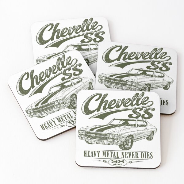 Item preview, Chevelle SS 454 1972 Vintage Muscle Car Art Print designed and sold by NullSpacePrints.