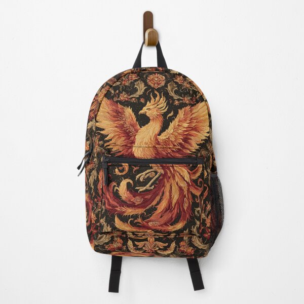 Item preview, Golden Phoenix Floral Art Print – Mythical Firebird Vintage Wall Decor designed and sold by GrinGalore.