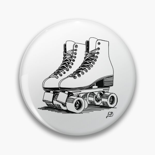 Item preview, Roller Skates Retro Sport Line Art designed and sold by Evil B Creative.
