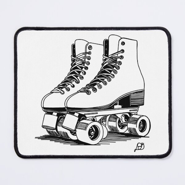 Item preview, Roller Skates Retro Sport Line Art designed and sold by Evil B Creative.
