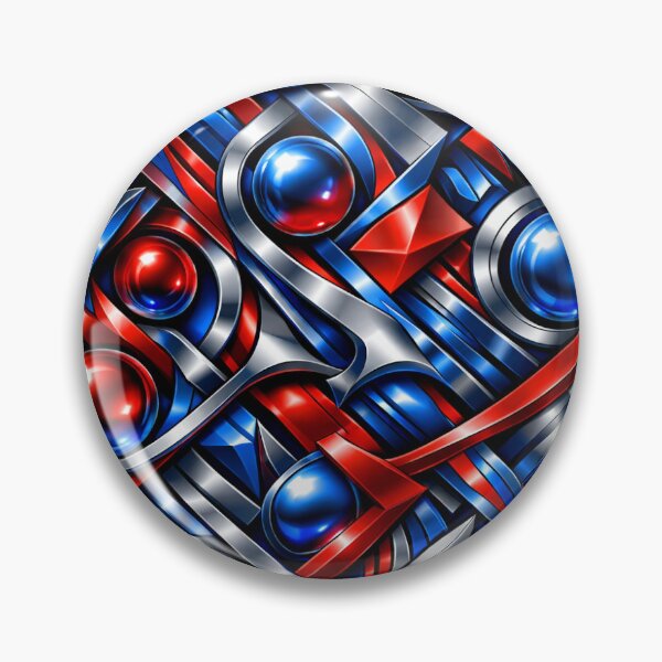 Item preview, Futuristic Metallic Flow – Blue & Red Seamless Pattern designed and sold by RBBHovi.