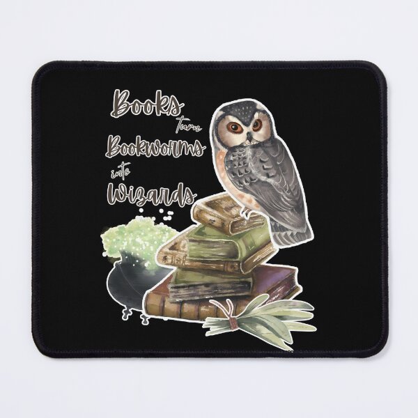 Item preview, Books Turn Bookworms Into Wizards designed and sold by Whimsical Wayfarer.