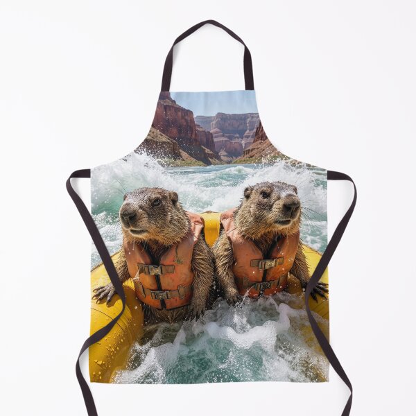 Item preview, Groundhogs Swamp Their Raft in Colorado River designed and sold by Tridentulus.