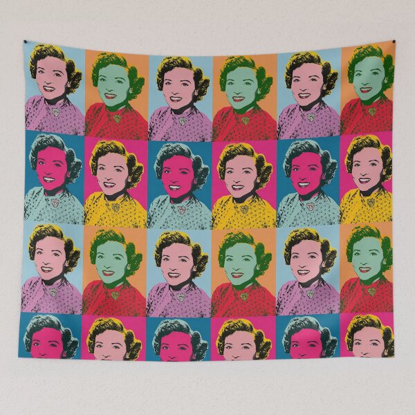 Aperçu de l'œuvre Warhol blanc créée et vendue par unfamouzzz.