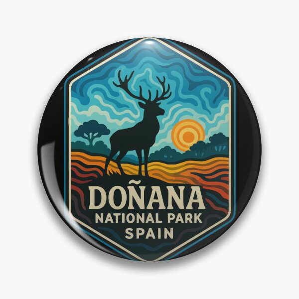 Item preview, Donana National Park Spain Deer Retro Travel designed and sold by TomFrontierArt.