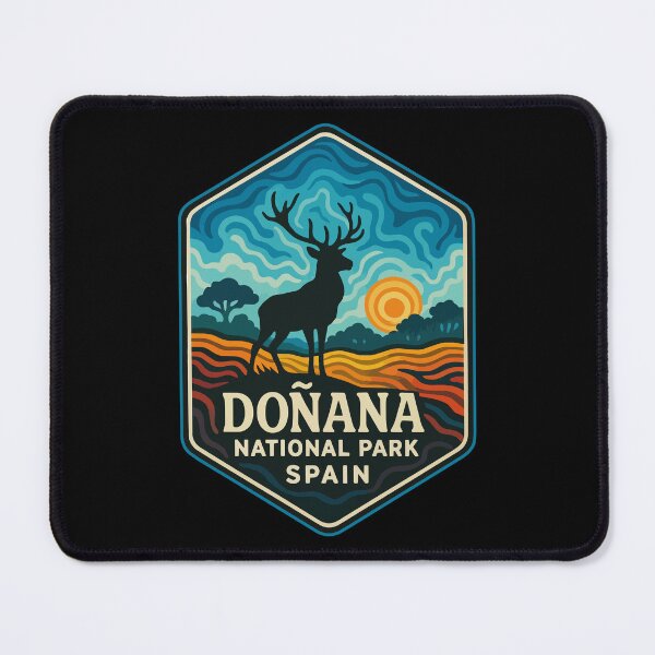 Item preview, Donana National Park Spain Deer Retro Travel designed and sold by TomFrontierArt.