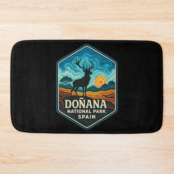 Item preview, Donana National Park Spain Deer Retro Travel designed and sold by TomFrontierArt.