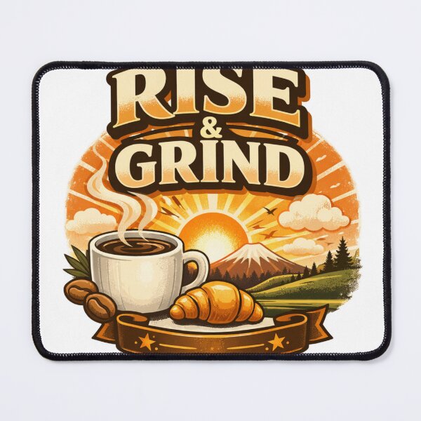 Item preview, Rise and Grind Vintage Coffee and Sunrise Art designed and sold by GUINewAlex.