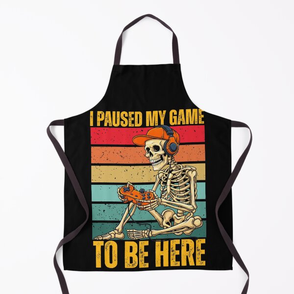Item preview, Funny Gamer Skeleton Retro Sunset - I Paused My Game To Be Here designed and sold by legendaryskins.