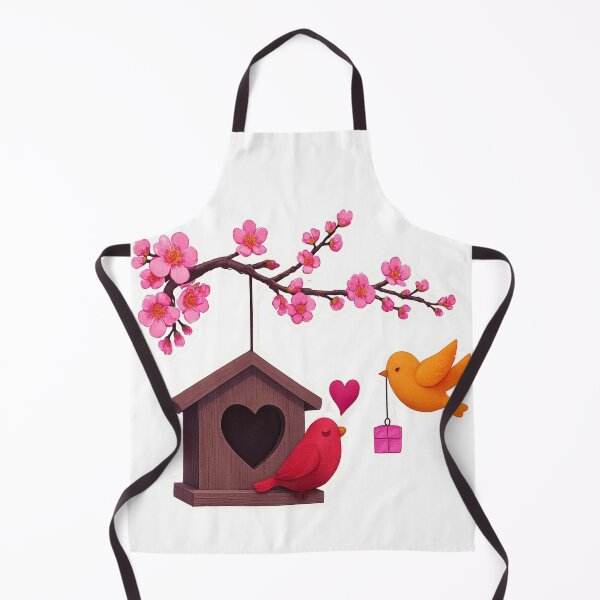 Item preview, Spring Blossom Birdhouse with Red and Yellow Birds Decorative Removable Vinyl Wall Decal designed and sold by ARTCREATESHOP.