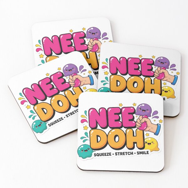 Item preview, Nee Doh Squeeze Stretch Smile | Cute Kawaii Stress Relief Squishy Sticker designed and sold by Bhaskar Digital Art.