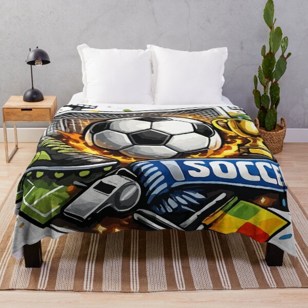Item preview, Dynamic Soccer Football Graphic Illustration with Ball, Goal, and Trophy designed and sold by YasminTaha.