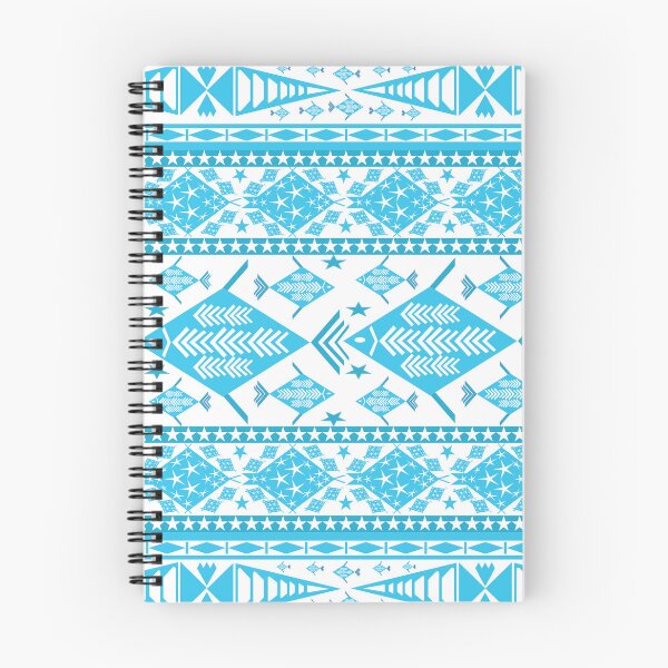 Item preview, Blue Geometric Fish Tribal Seamless Pattern, Ethnic Ocean Motif Background, Abstract Marine Folk Art Textile Design designed and sold by Ei-Ei.