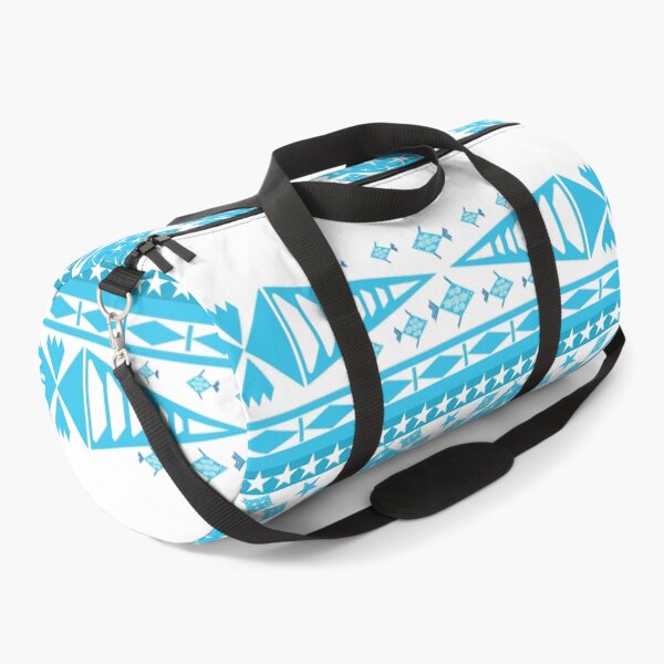 Item preview, Blue Geometric Fish Tribal Seamless Pattern, Ethnic Ocean Motif Background, Abstract Marine Folk Art Textile Design designed and sold by Ei-Ei.