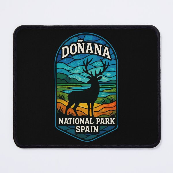 Item preview, Donana National Park Spain Deer Stained Glass Travel designed and sold by TomFrontierArt.